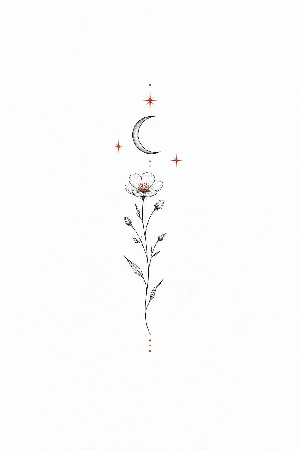 Fine Line tattoo design generated with Inkaro